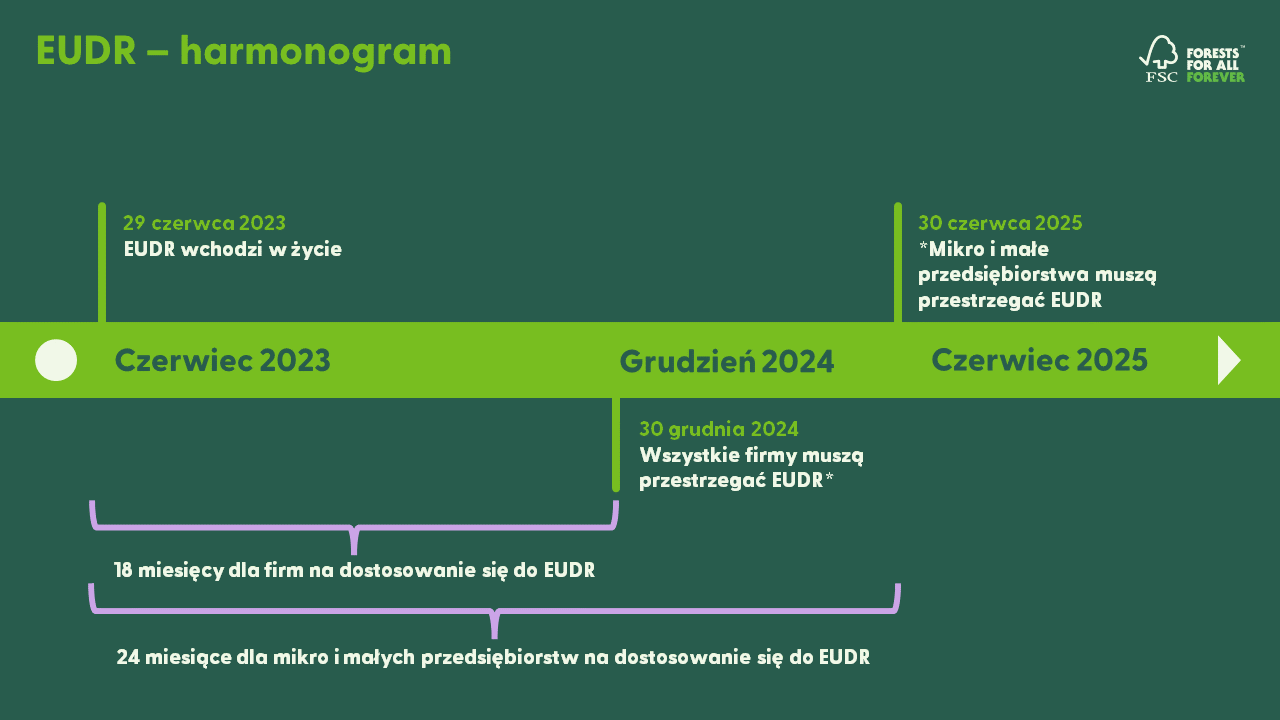 EUDR - harmonogram